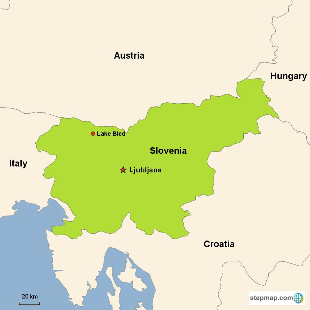 Mapa ng ljubljana Slovenia