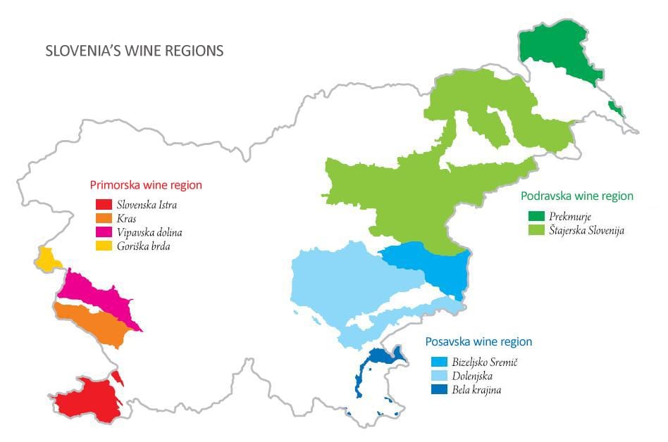 Mapa ng Slovenia alak