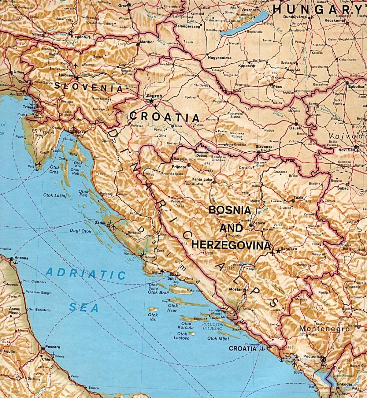mapa na nagpapakita ng Slovenia