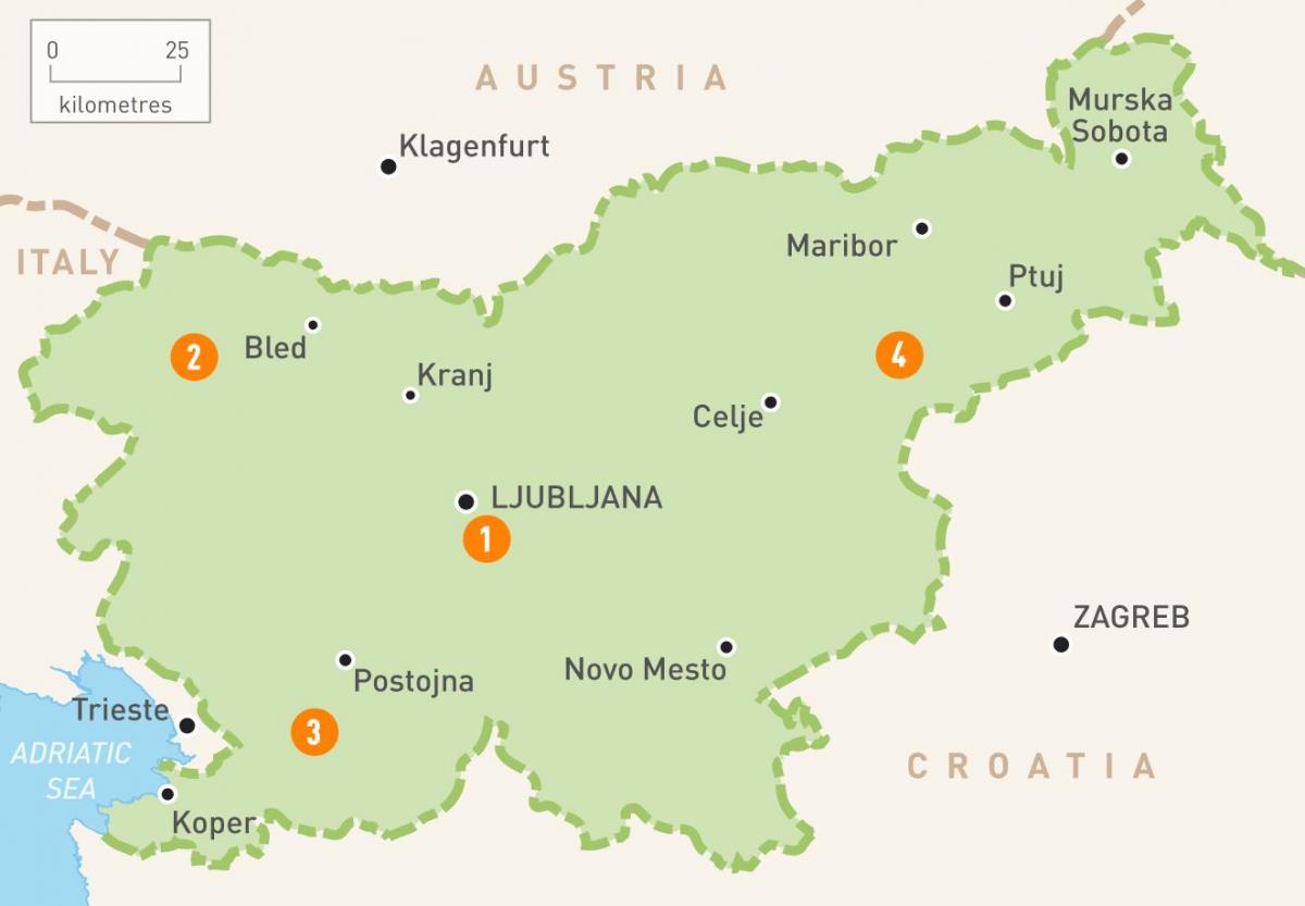 Mapa ng rehiyon Slovenia