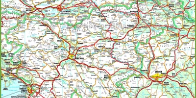Mapa ng detalyadong Slovenia