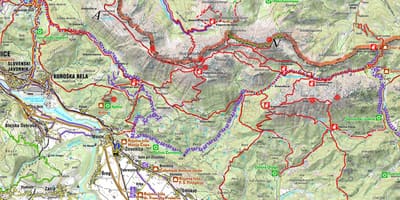Mapa ng Eslobenyan alps