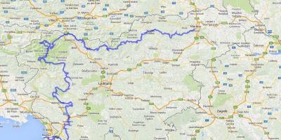 Mapa ng Slovenian na trail ng bundok