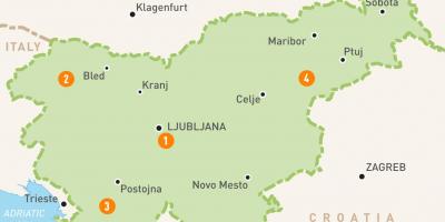 Mapa ng novo mesto Slovenia