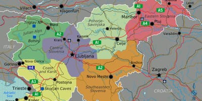 Slovenia pinupuntahan ng mga turista mapa