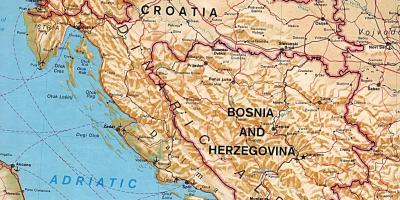 Mapa na nagpapakita ng Slovenia