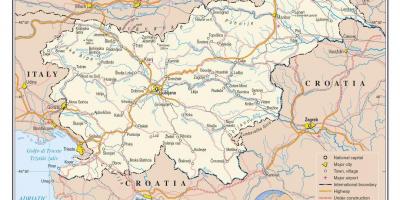 Mapa ng Slovenia paliparan