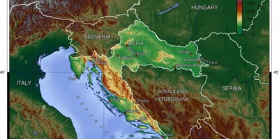 Mapa ng Slovenia topographic